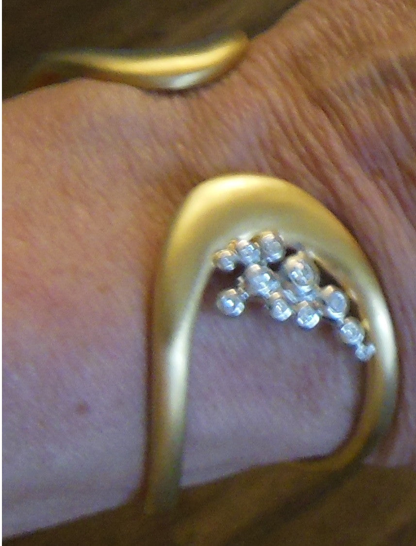 Infinity Cuff Bracelet: Overflowing Diamond Dots. 18K Gold-13