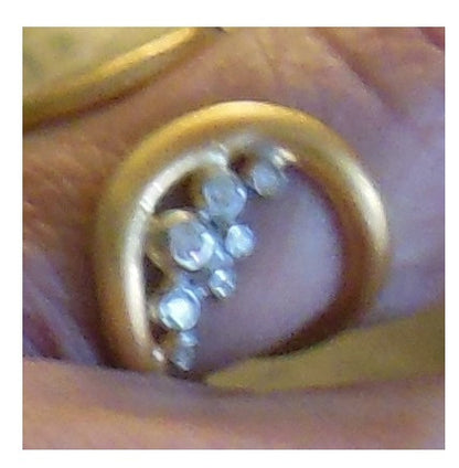 Infinity Cuff Ring: Overflowing Diamond Dots. 18K Gold