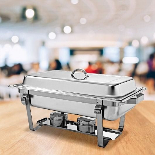 2 Packs Chafing 9 Quart Stainless Rectangular Chafer Buffet