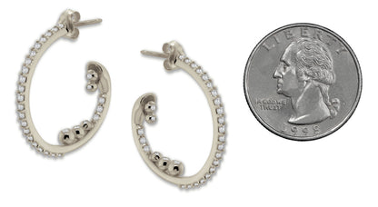 Abundance Hoop Earrings-14k Gold with Diamonds in an Abundant Overflow