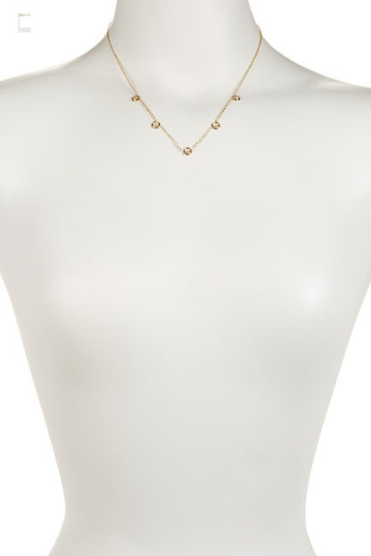 Karma Chain- 18K Gold with Ripples of Diamonds: Station Necklace