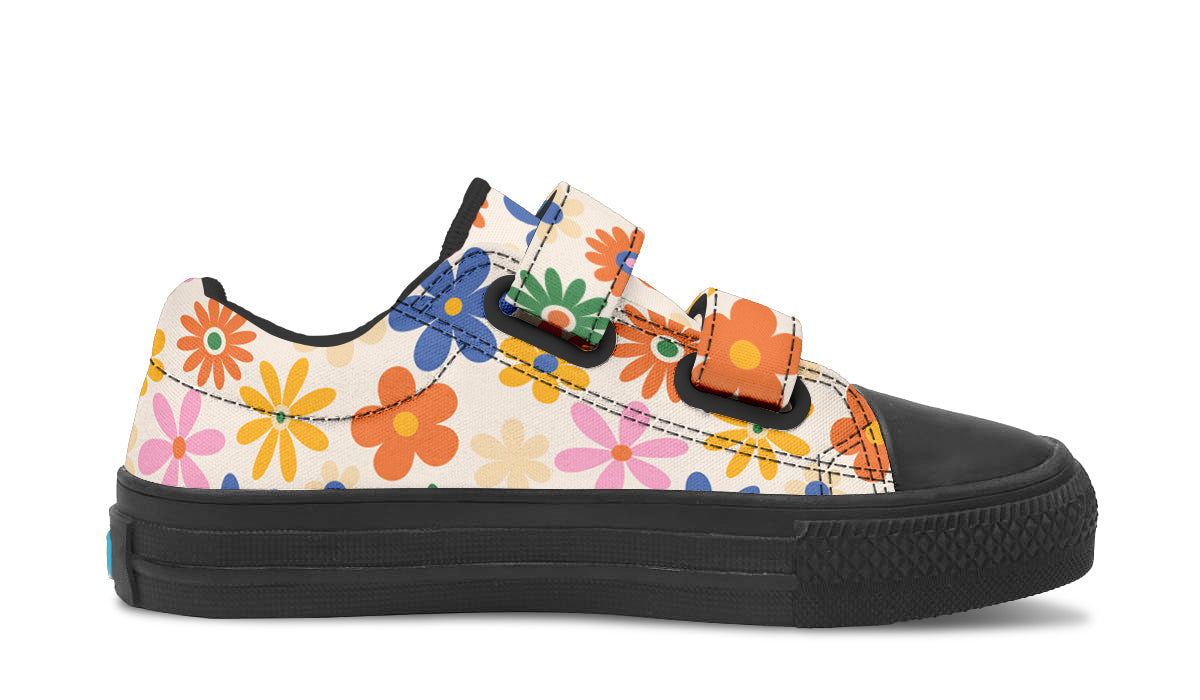Kids Shoes Low Tops Colorful Flowers-4