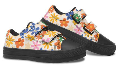 Kids Shoes Low Tops Colorful Flowers-2