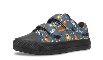 Kids Shoes Low Tops Cute Dogs-0