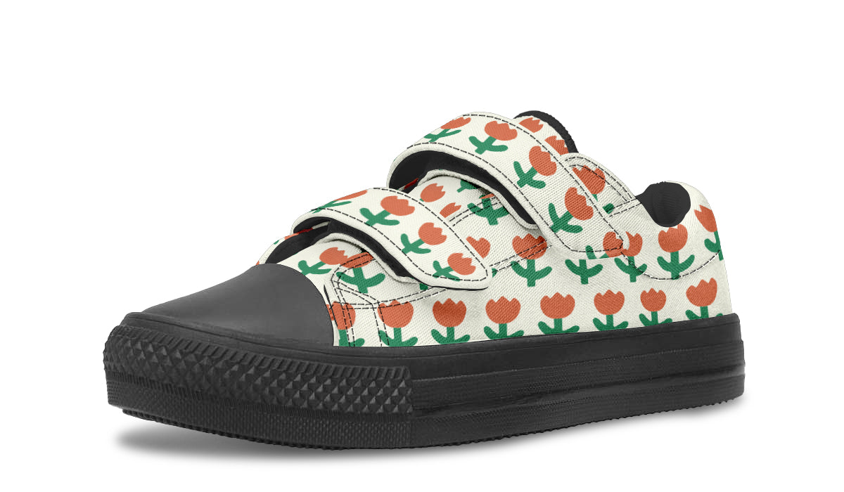 Kids Shoes Low Tops Floral Pattern-0