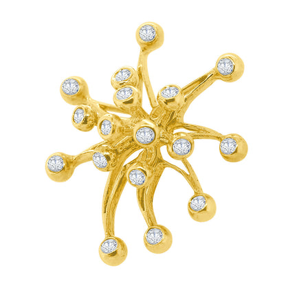 Fireworks Earrings-Large-18K Gold with Diamonds