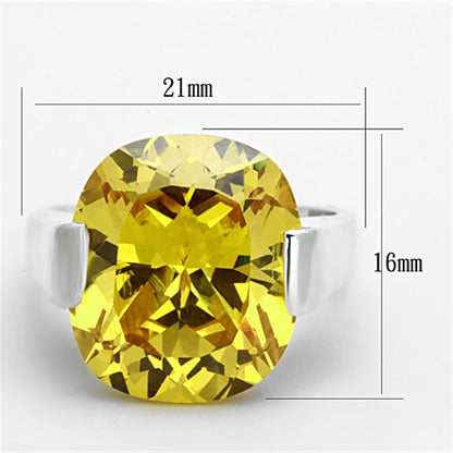 LOS689 - Silver 925 Sterling Silver Ring with AAA Grade CZ  in Topaz