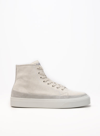 Hi Top Derby Suede and Leather Sneaker