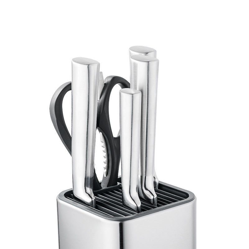 Modern Stainless Steel Knife Holder Set