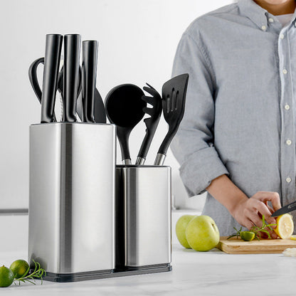 Modern Stainless Steel Knife Holder Set