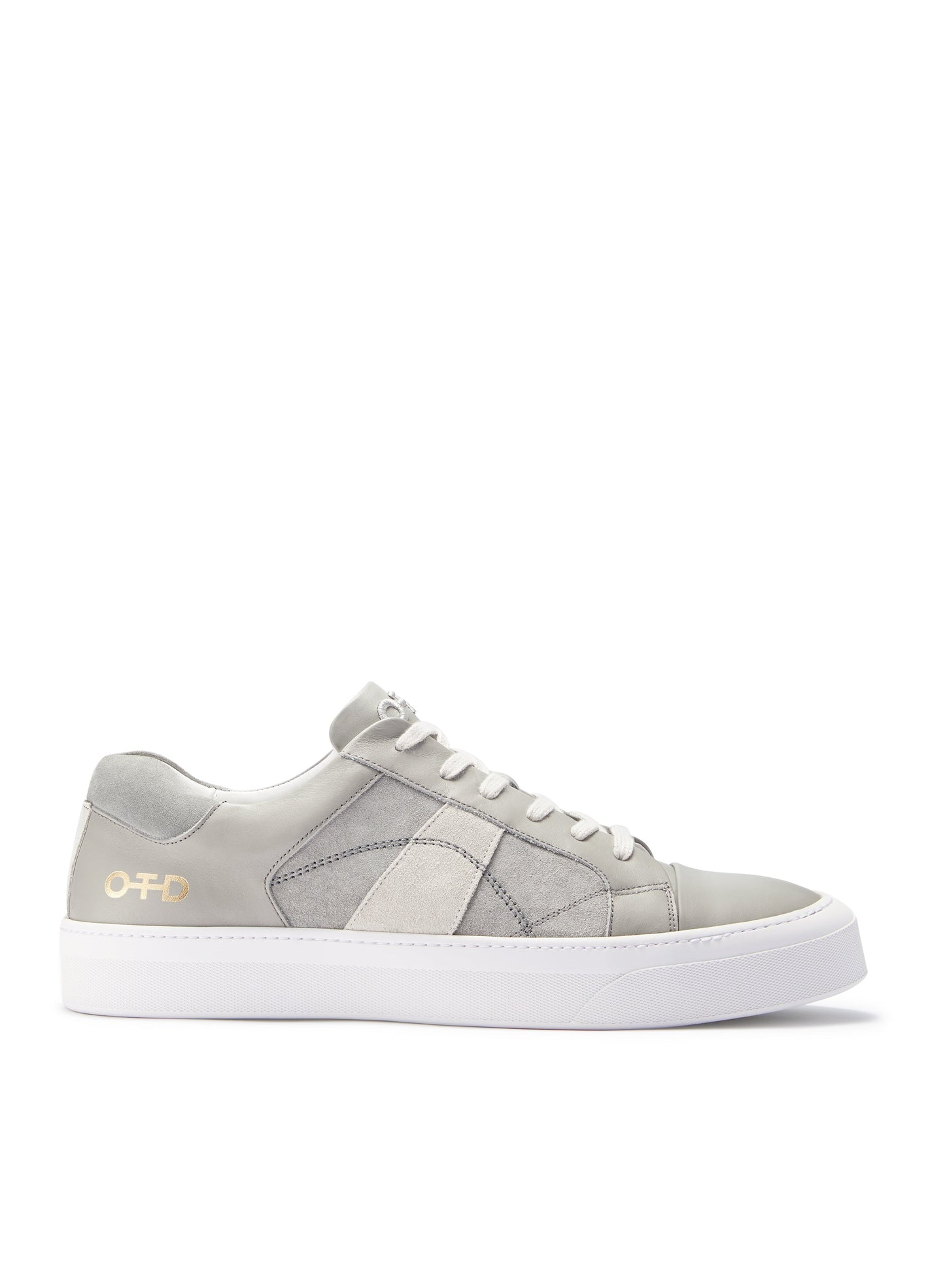 Leather Low-Top Sneaker (Grey)