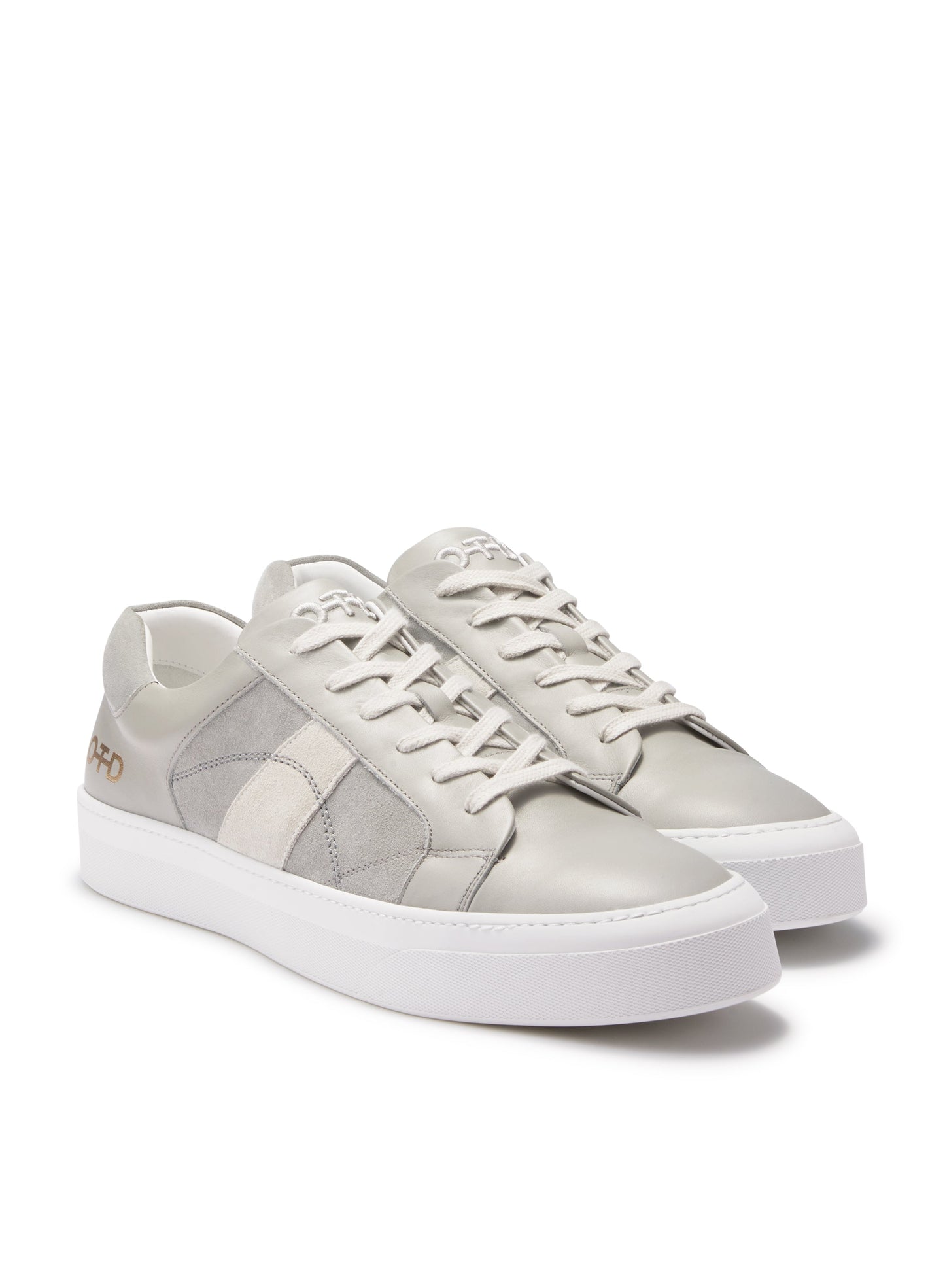 Leather Low-Top Sneaker (Grey)