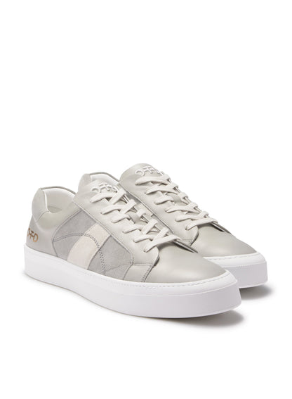 Leather Low-Top Sneaker (Grey)
