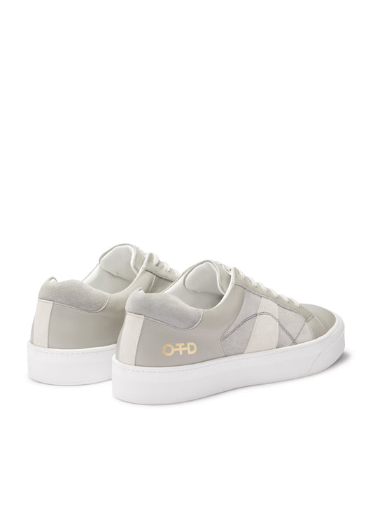 Leather Low-Top Sneaker (Grey)