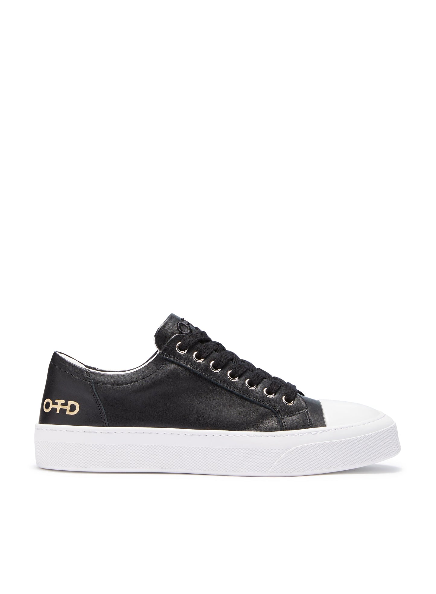 Leather Low-Top Sneaker (Black)