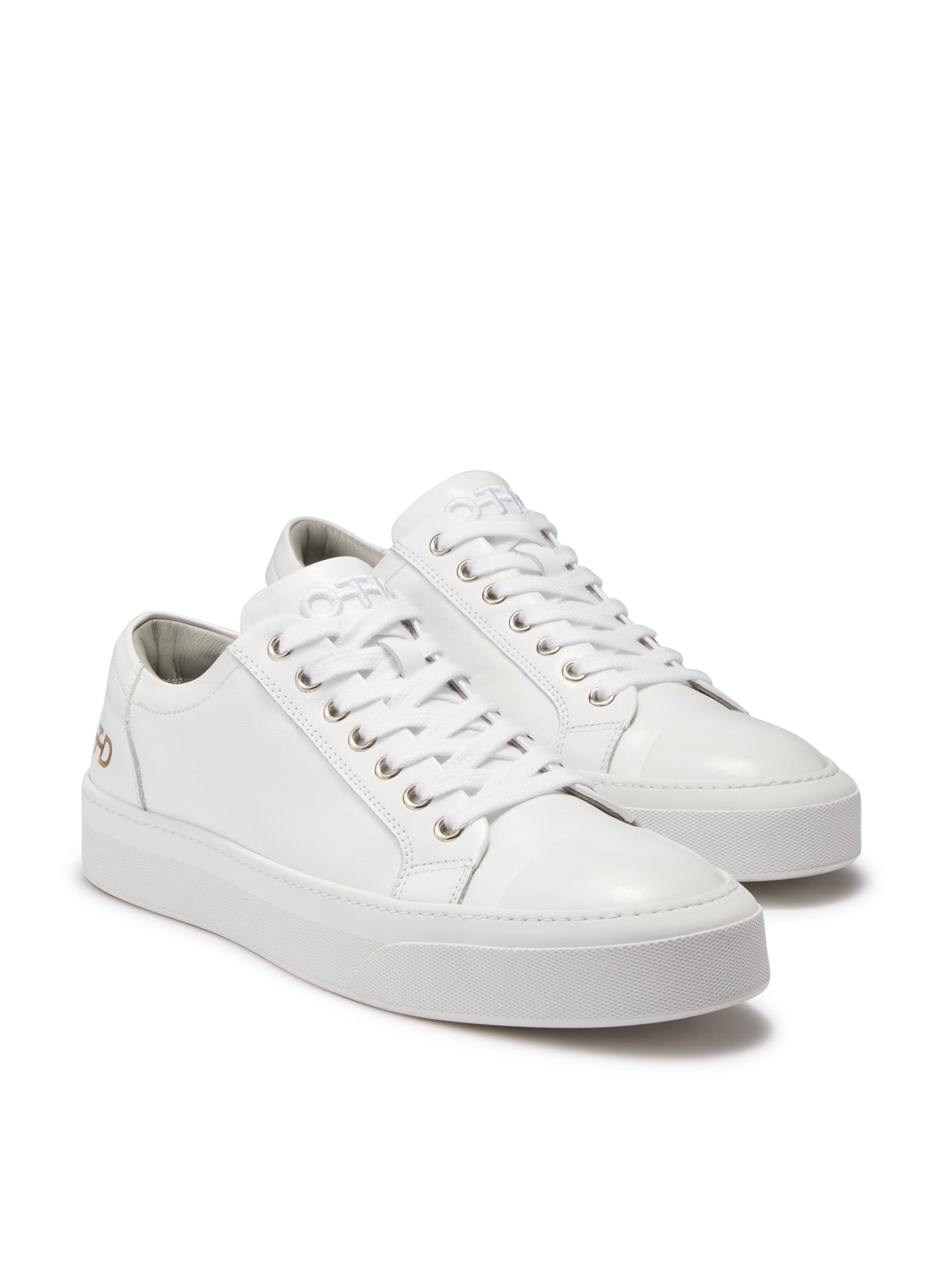 Leather Low-Top Sneaker (White)
