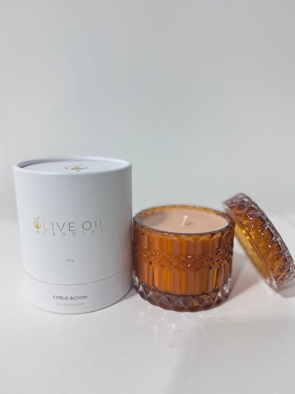 Premium Olive Oil Candle, Citrus Bloom, 215g-1