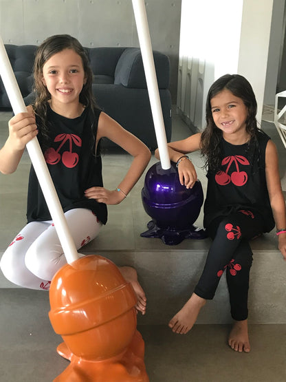 Cherries White Leggings