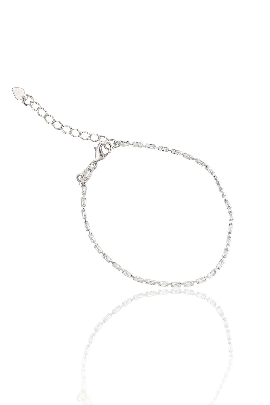 CZ Baguette Link Necklace (H272/I322A)