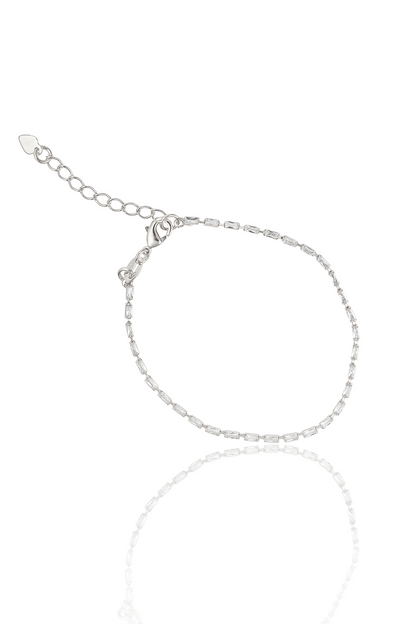 CZ Baguette Link Necklace (H272/I322A)