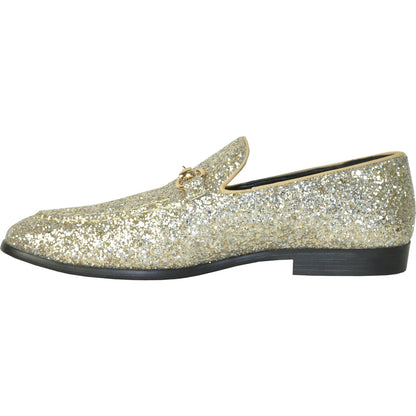 "Bravo" Gold Glitter Tuxedo & Prom Shoes-4