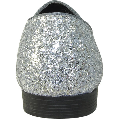 "Bravo 1" Silver Glitter Tuxedo & Prom Shoes-2