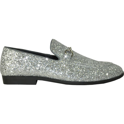"Bravo 1" Silver Glitter Tuxedo & Prom Shoes-3