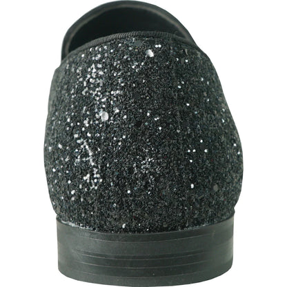 "Bravo" Black Glitter Tuxedo & Prom Shoes-2