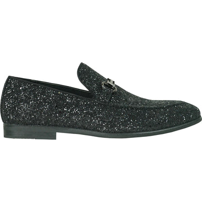"Bravo" Black Glitter Tuxedo & Prom Shoes-3