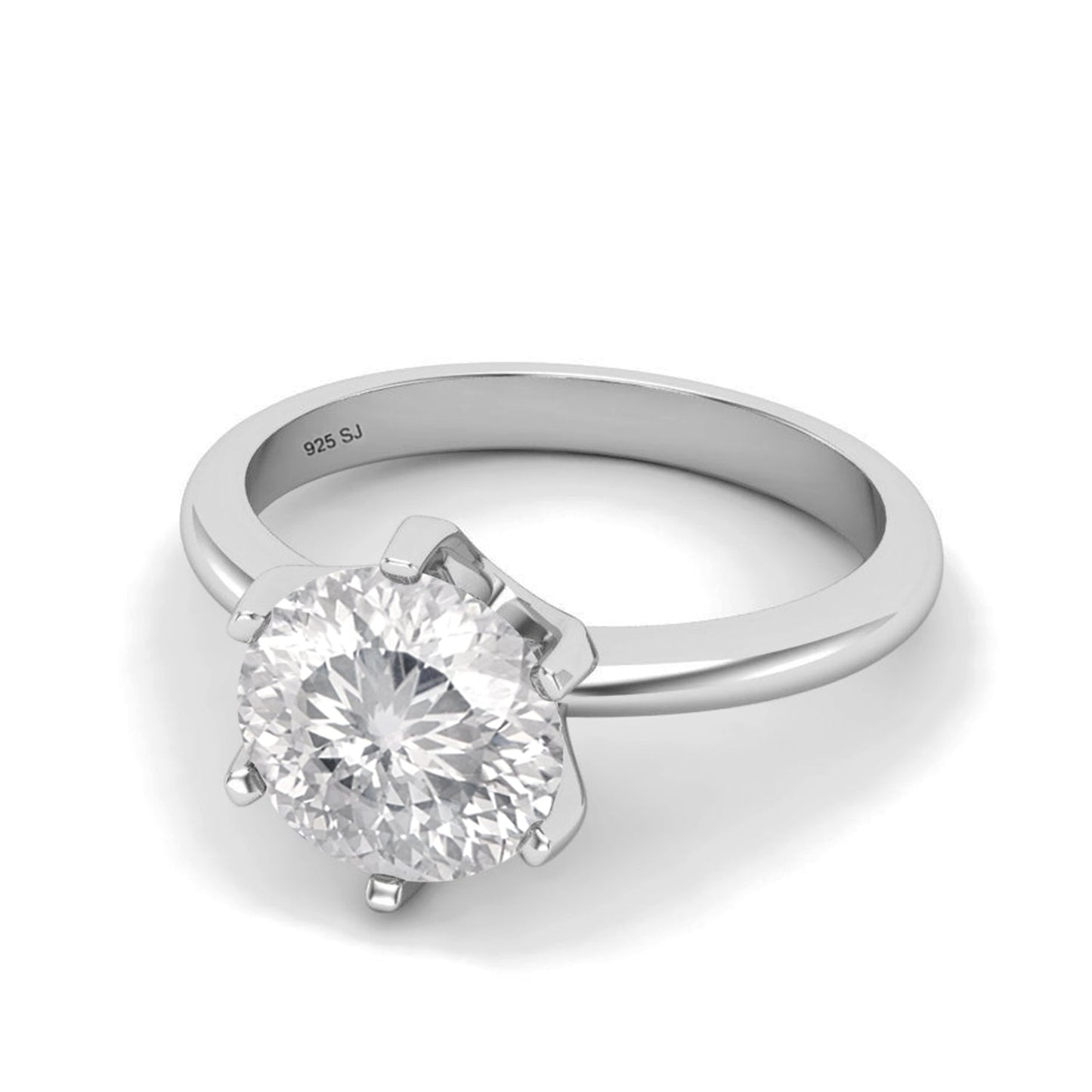 Moissanite Jewelry Set Solitaire Ring - Pendant - Earrings – Sterling Silver