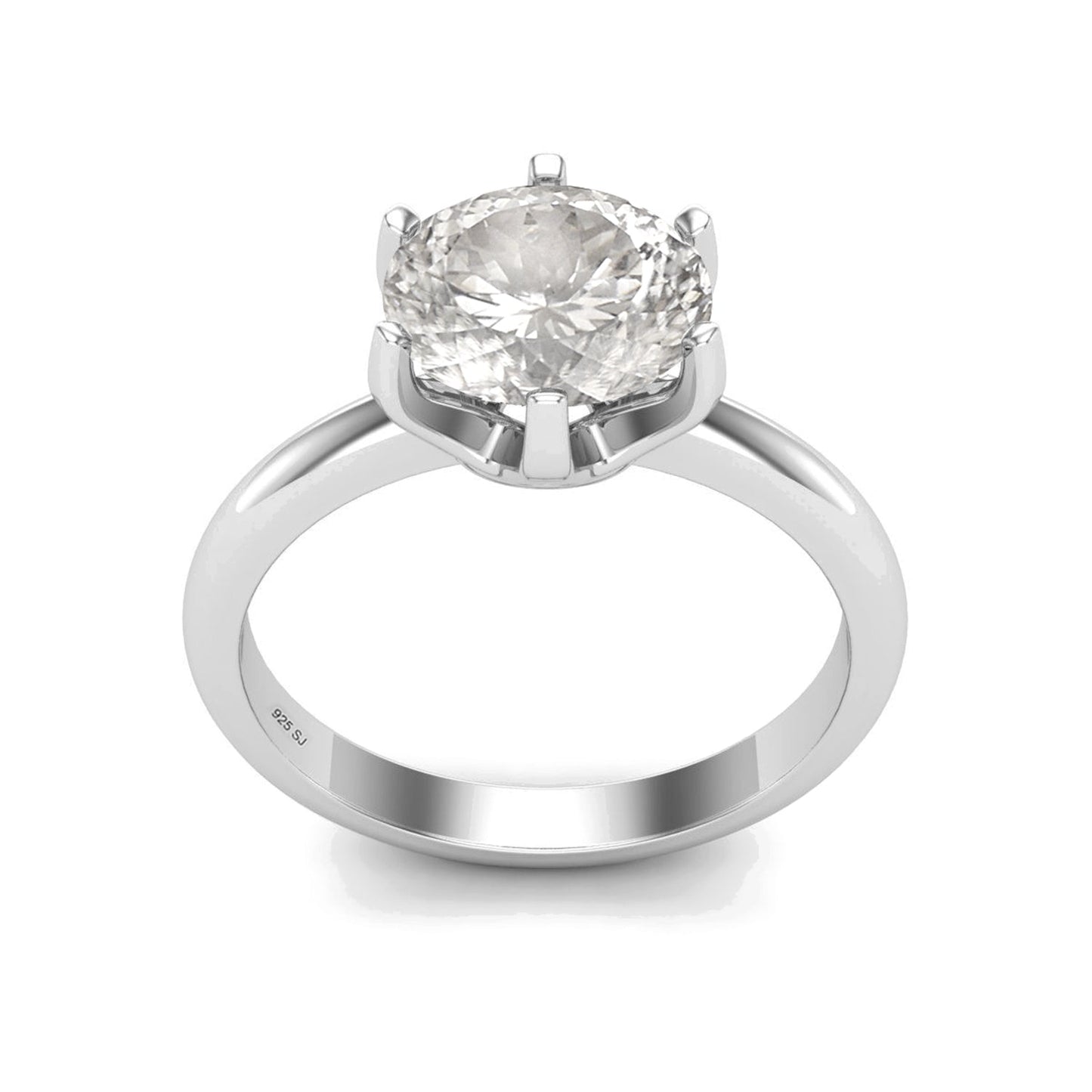 Moissanite Jewelry Set Solitaire Ring - Pendant - Earrings – Sterling Silver