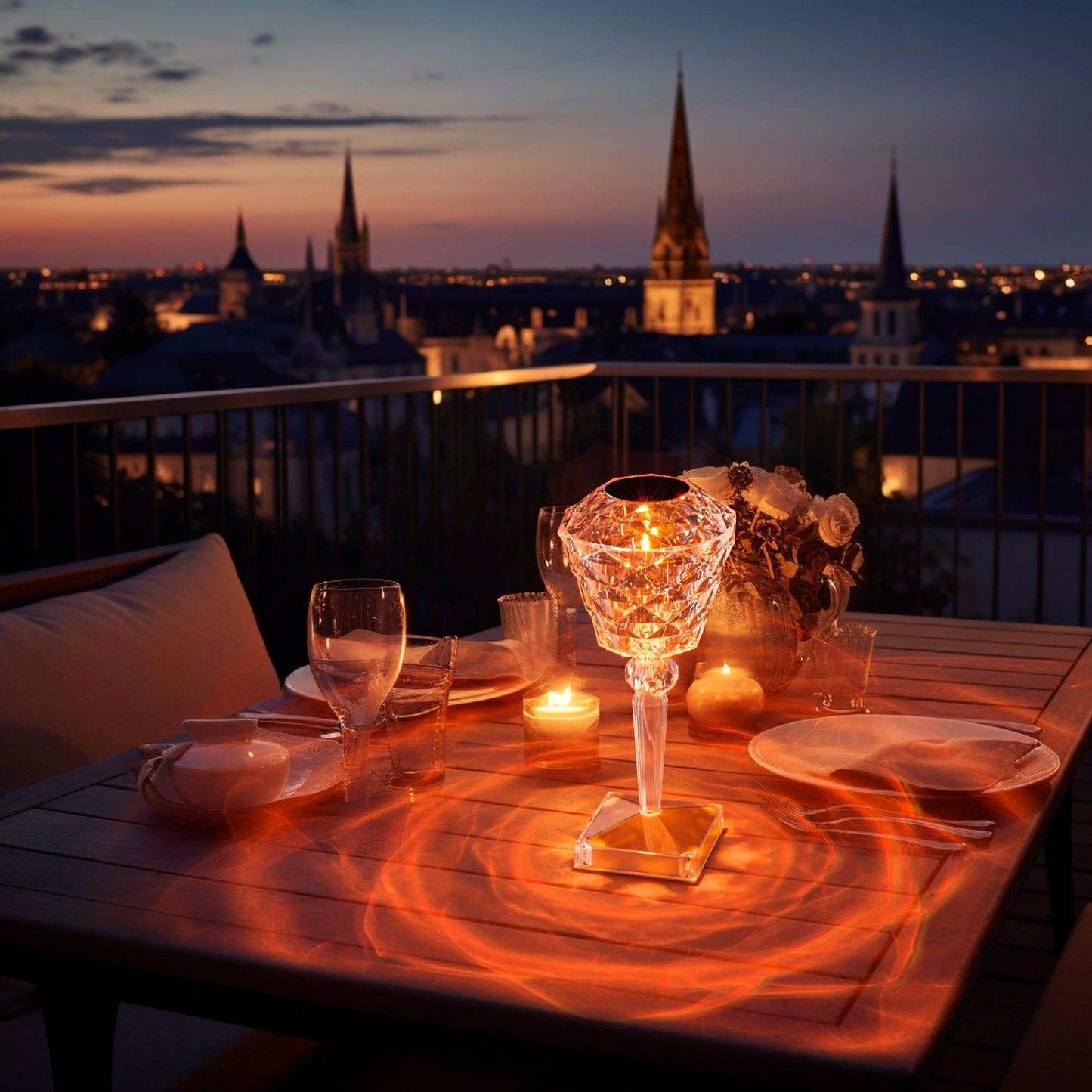 Crystal Rose Table Lamp