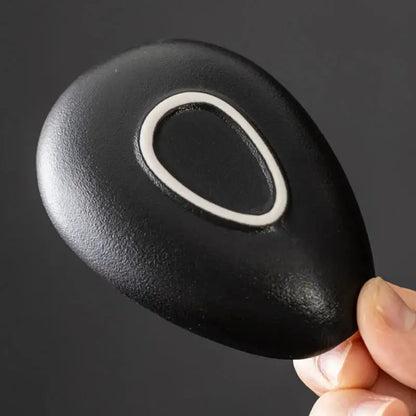 Ceramic Coffee Bean Dosing Cup Tray - Pottery Espresso Scoop for Precision Coffee Brewing