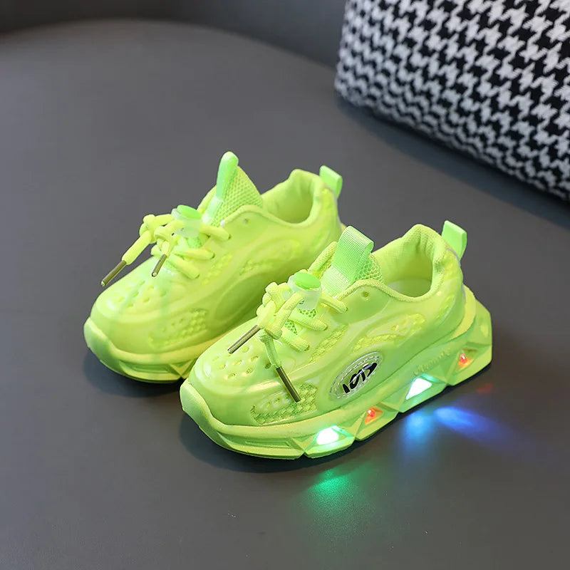 Breathable Sneakers Shoes with Multicolor LED for Children-5