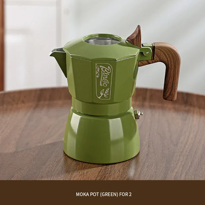 Bincoo Double-valve Moka Pot Aluminum Coffee Kettle Household Italian Espresso Coffee Pot Espresso Machine Coffee Utensils