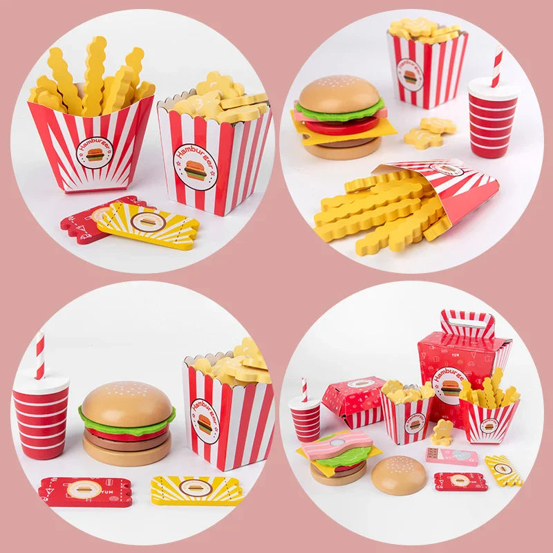 Burgers and Fries Toy Set for Children-2