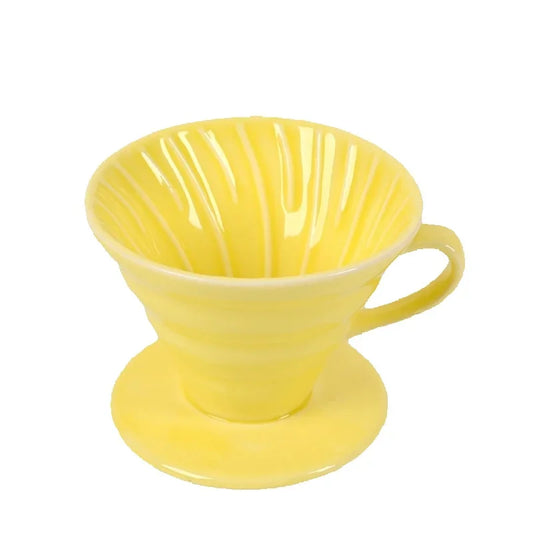 Ceramic Coffee Dripper – Engine-Style Pour Over (Reusable, 1–4 Cups)