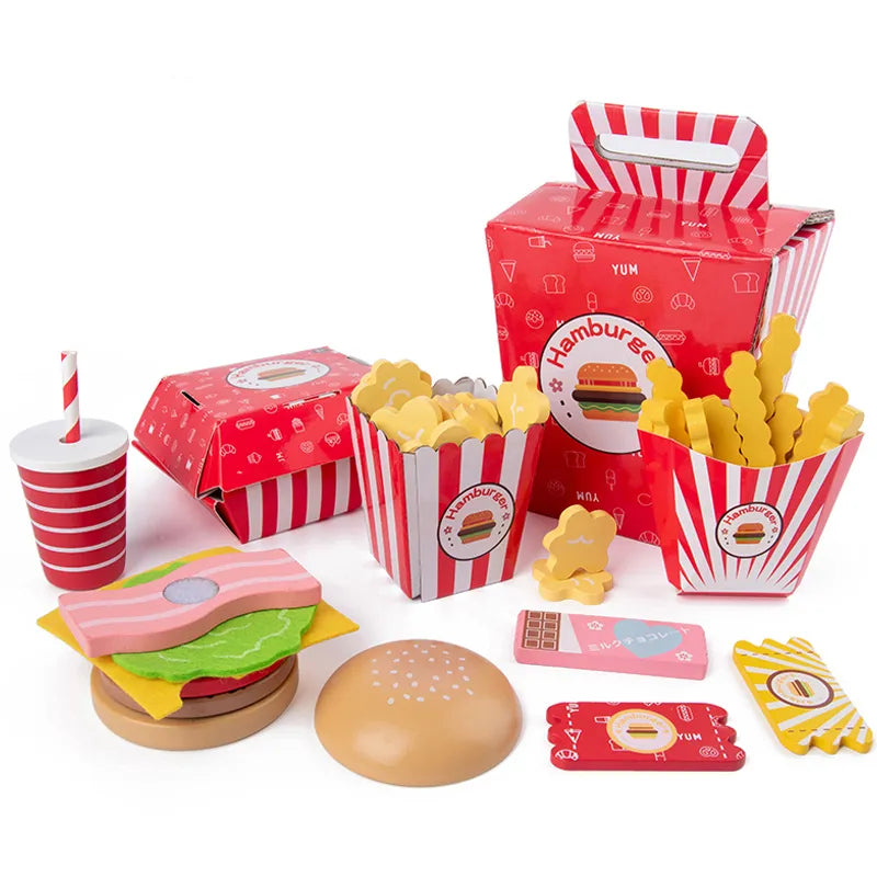 Burgers and Fries Toy Set for Children-0