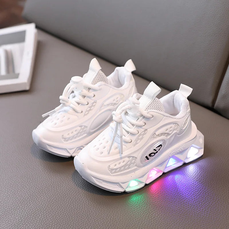Breathable Sneakers Shoes with Multicolor LED for Children-2