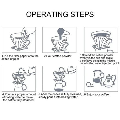 Ceramic Coffee Dripper – Engine-Style Pour Over (Reusable, 1–4 Cups)