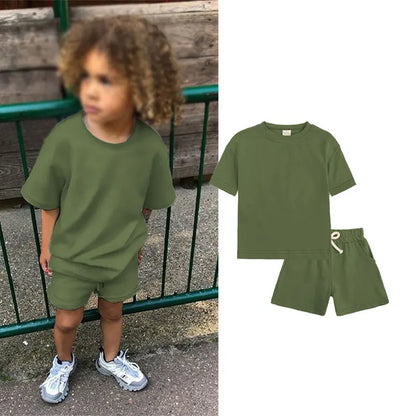 2-piece T-shirt and shorts tracksuit set for children Multivariant