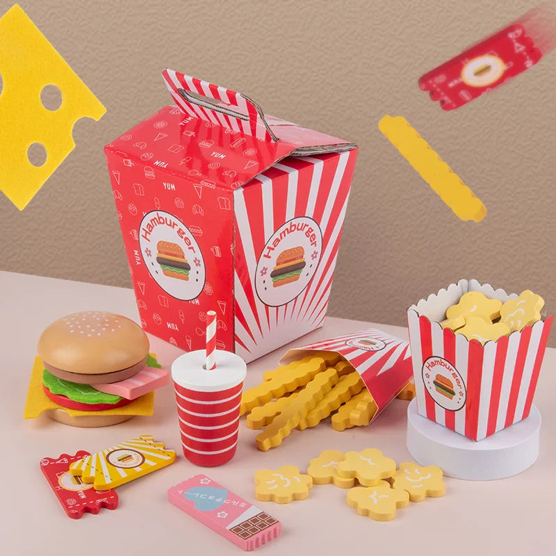 Burgers and Fries Toy Set for Children-4