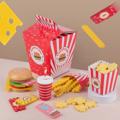 Burgers and Fries Toy Set for Children-4