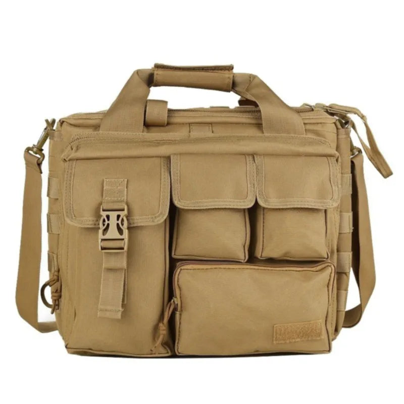 NNEOBA Tactical MOLLE Shoulder Bag Oxford Handbag Khaki