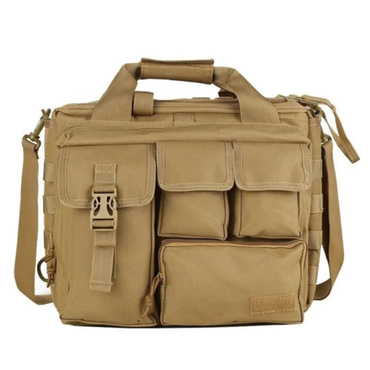 NNEOBA Tactical MOLLE Shoulder Bag Oxford Handbag Khaki