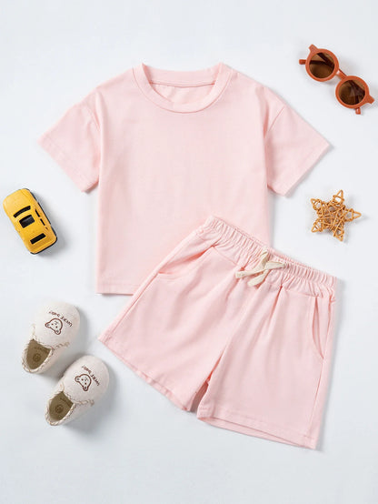2-piece T-shirt and shorts tracksuit set for children Multivariant