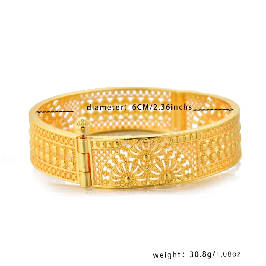 Ethiopian Gold Bangles Women’s Wedding Jewelry Set