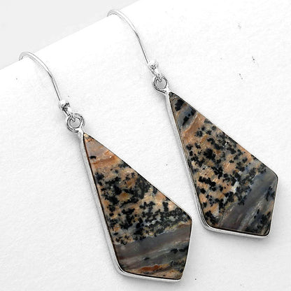 Natural Russian Honey Dendrite Opal Earrings E-1001 SDE50382
