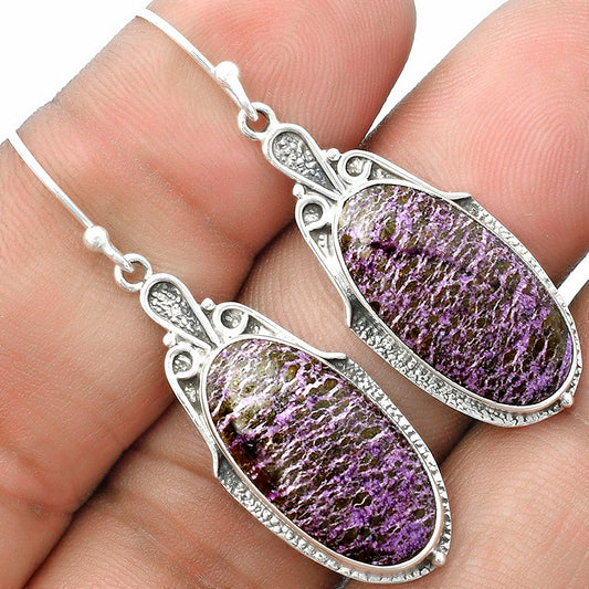 Natural Purpurite - South Africa Earrings E-1208 SDE58318