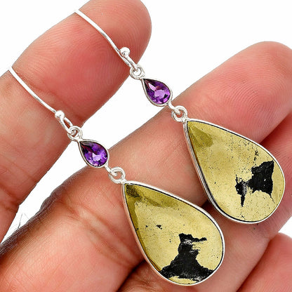 Apache Gold Healer's Gold & Amethyst Earrings E-1002 SDE82640